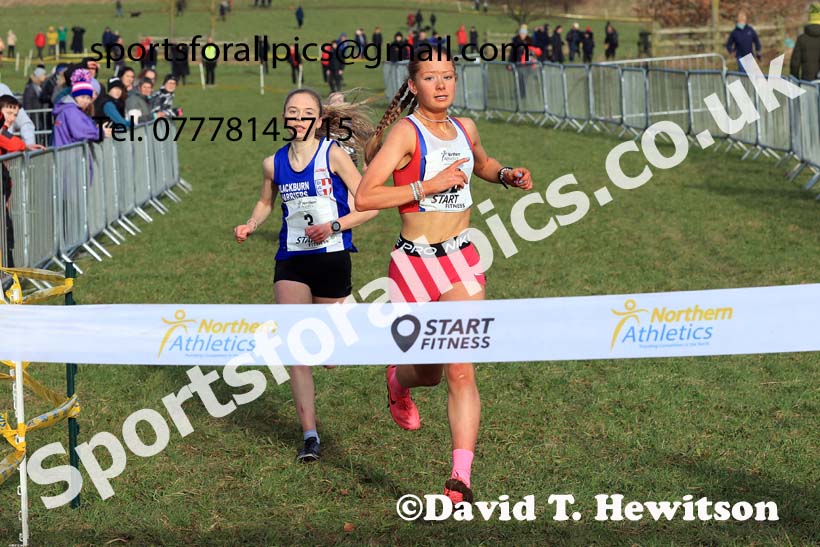 Junior Womens 2024 Northern Cross Country Champs., Sedgefield. Photo: David T. Hewitson/Sports for All Pics